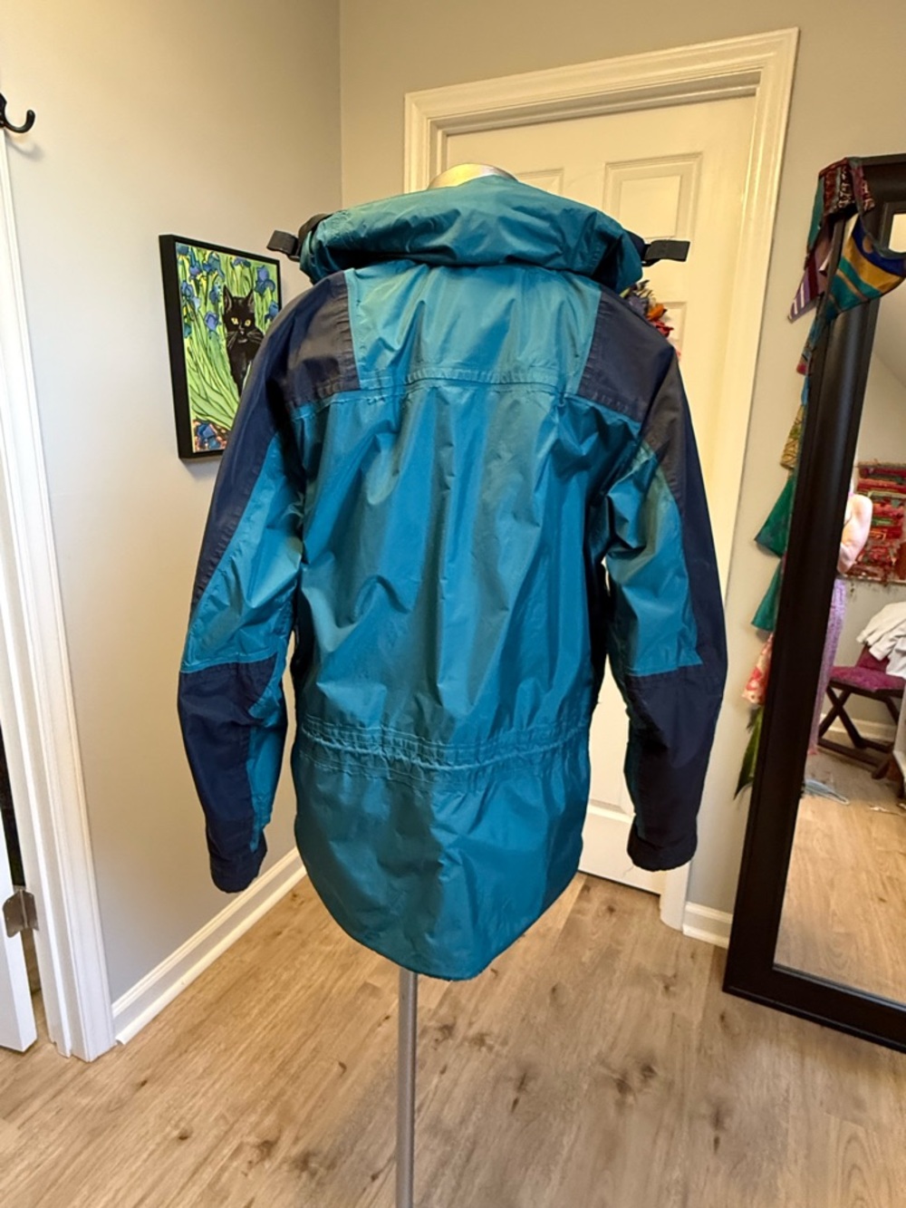 The North Face Green/Black Gortex Shell Mountain Guide Parka  Men’s M Women’s Lg - Picture 3 of 16